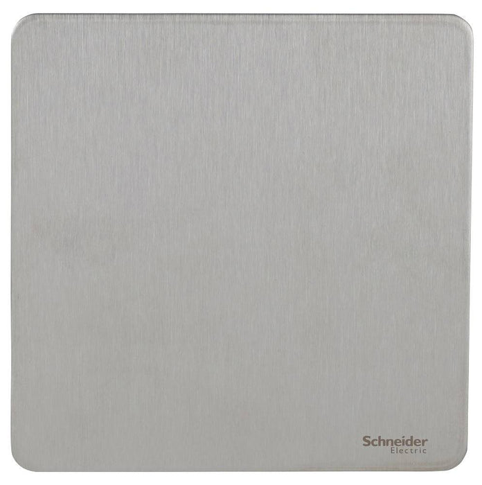 Schneider Ultimate Screwless Stainless Steel Single Blank Plate GU8410SS