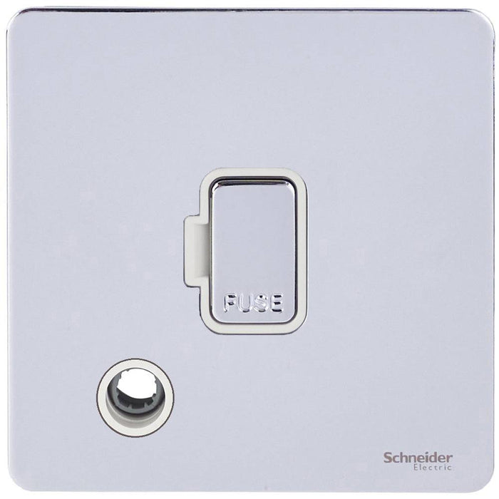 Schneider Ultimate Screwless Polished Chrome 13A Unswitched Spur with Flex GU5403WPC