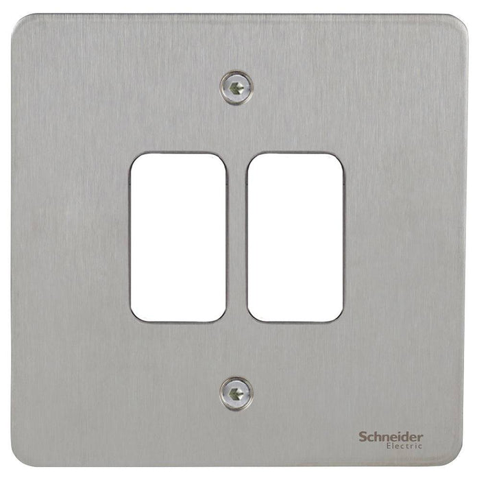 Schneider Ultimate Flat Plate Stainless Steel 2G Grid Plate GUG02GSS