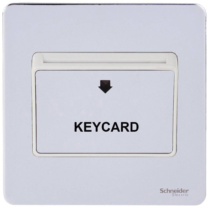 Schneider Ultimate Screwless Polished Chrome Hotel Key Card Switch GU1412KWPC