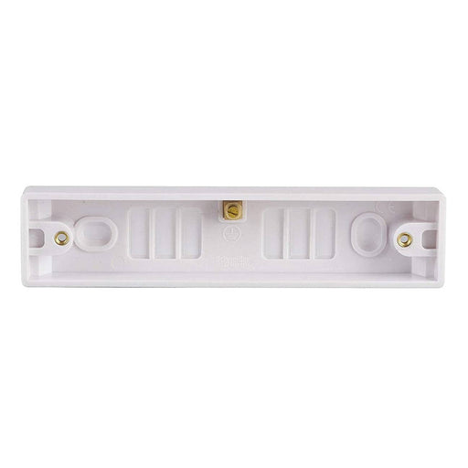 Schneider Ultimate Slimline White 16mm Double Architrave Pattress GPAT2G16A Available from RS Electrical Supplies