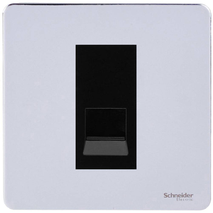 Schneider Ultimate Screwless Polished Chrome RJ11 Data Outlet GU7451MBPC
