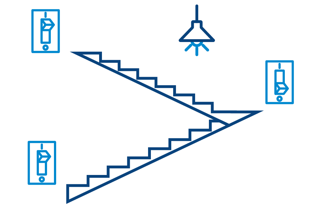 Diagram of an intermediate switch circuit in operation