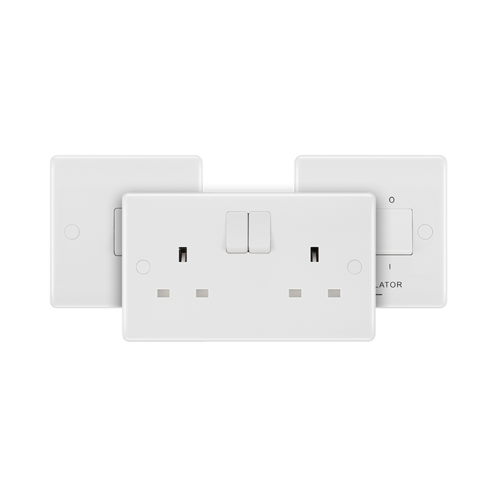 BG White Moulded Switches & Sockets