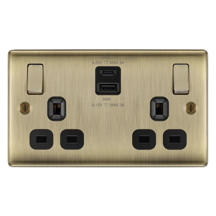Antique Brass USB Sockets