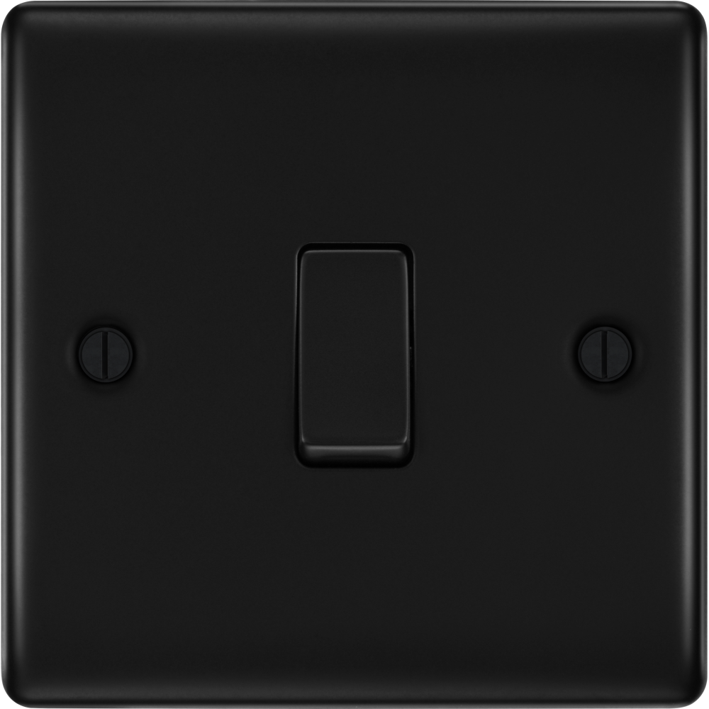 BG Nexus Metal Matt Black Intermediate Switches available from RS Electrical Supplies