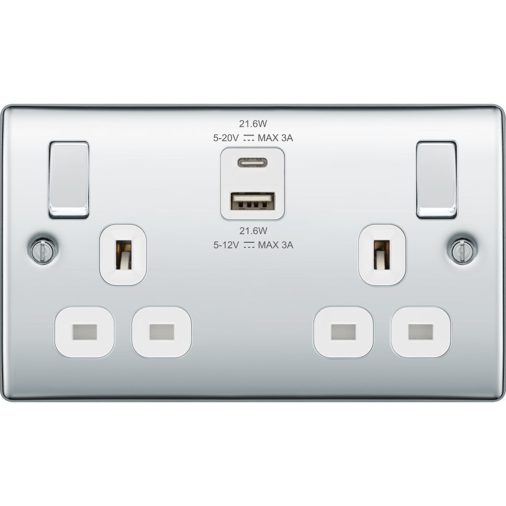 Polished Chrome USB Sockets