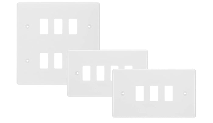 BG White Moulded Grid Switches & Modules