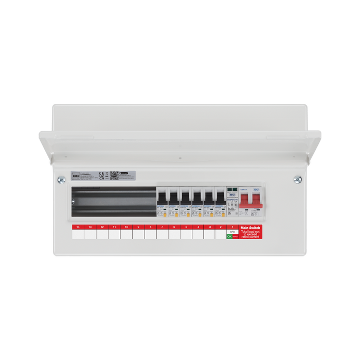 BG Consumer Units with SPD Main Switch & RCBOs
