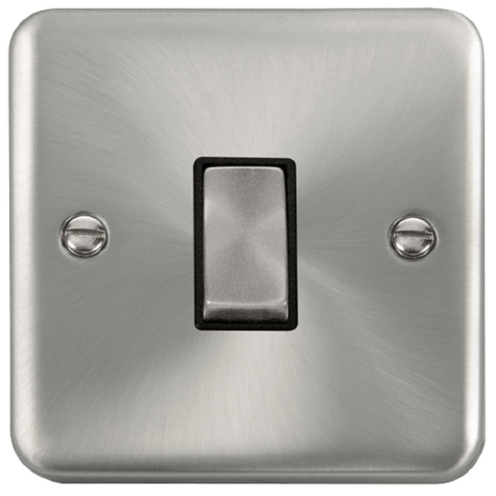 Click Deco Plus Satin Chrome Black Inserts Switches & Sockets