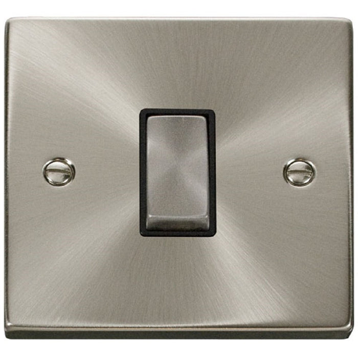 Click Deco Satin Chrome Black Inserts Switches & Sockets