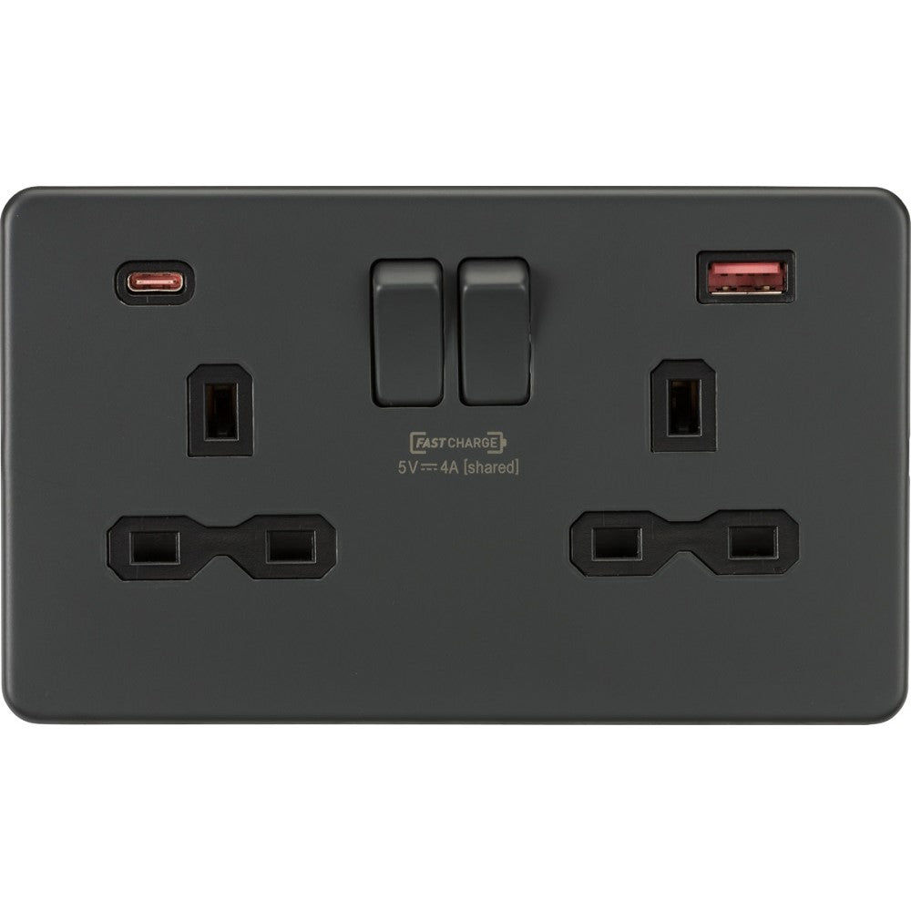 double socket with 2 usb ports