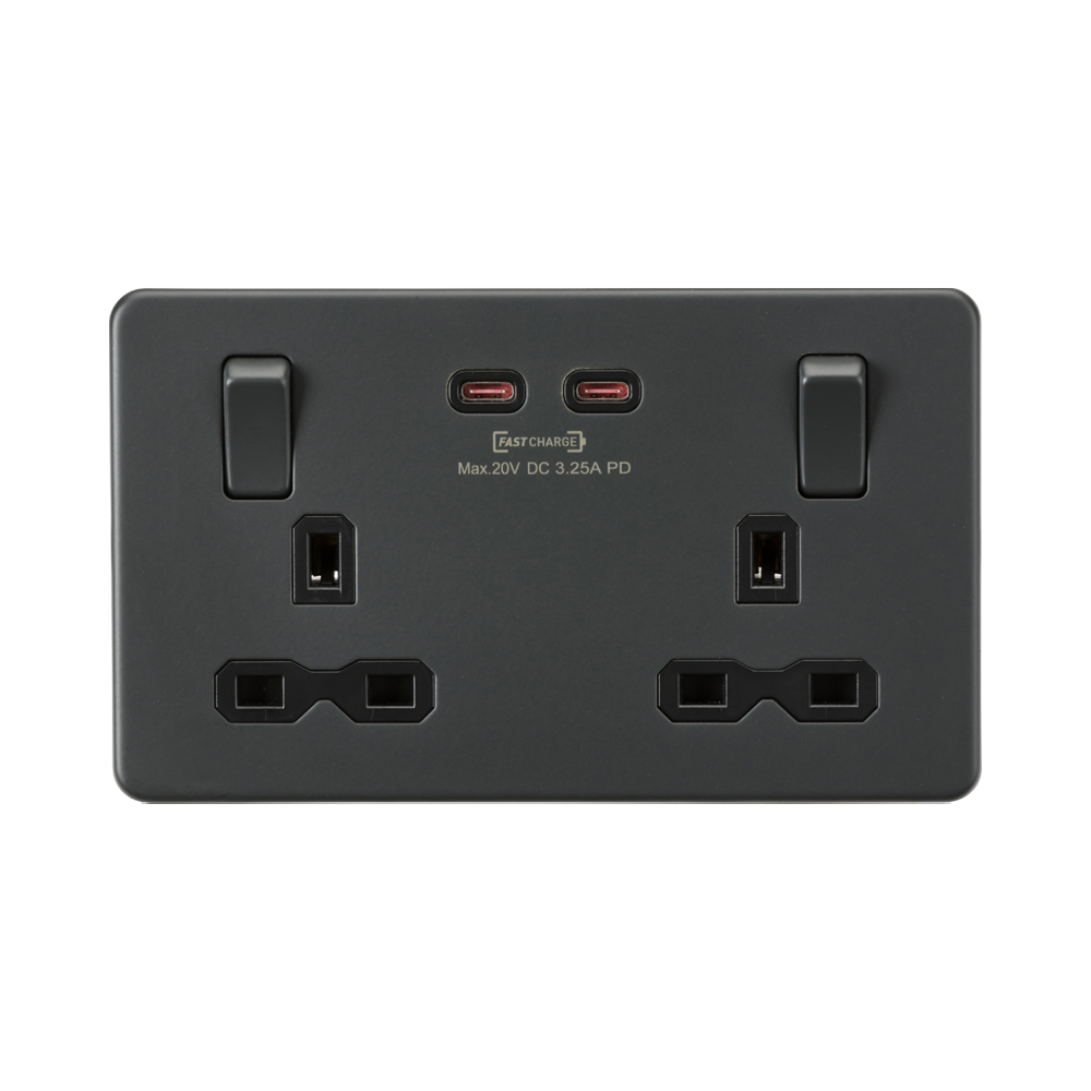 double socket with 2 usb ports