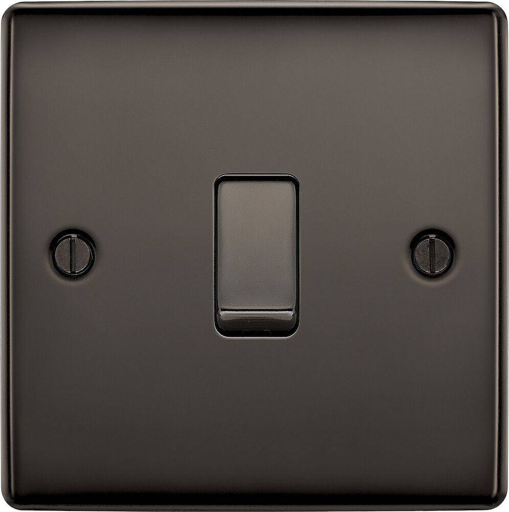 BG Nexus Metal Black Nickel Light Switches available from RS Electrical Supplies