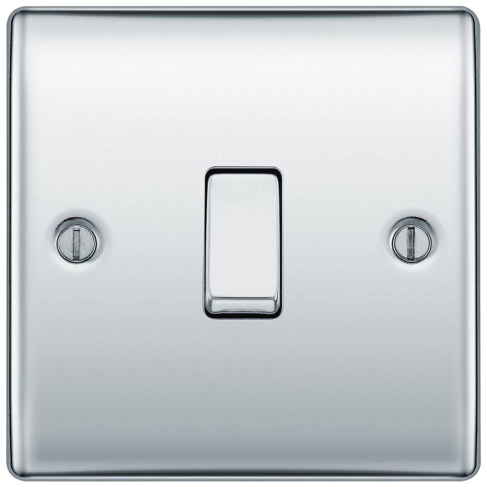 BG Nexus Metal Polished Chrome Intermediate Switches available from RS Electrical Supplies