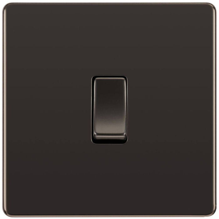 BG Flatplate Screwless Black Nickel Light Switches