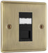 BG Nexus Metal Antique Brass RJ45 Cat5E Data Outlet NABRJ451B – left view