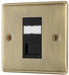 BG Nexus Metal Antique Brass RJ45 Cat6A Data Outlet NABRJ4516AB – right view