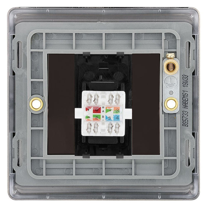 BG Nexus Metal Antique Brass RJ45 Cat6A Data Outlet NABRJ4516AB – rear view