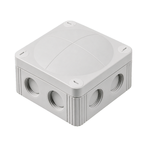 Wiska 308 Combi Empty Enclosure Grey 85 x 85 x 51mm 10060400 - angled view
