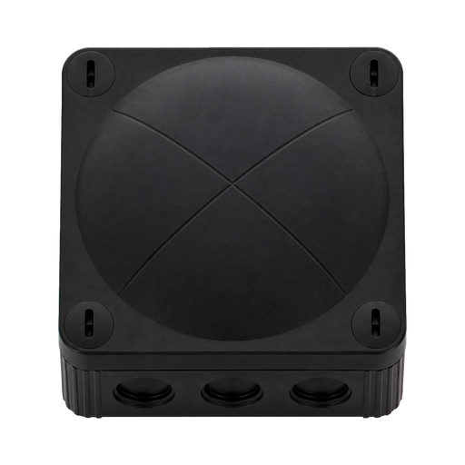 Wiska 308 Combi Empty Enclosure Black 85 x 85 x 51mm 10060581 - front view
