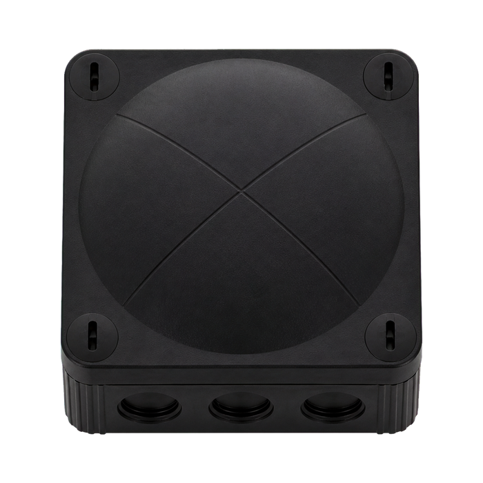 Wiska 308 Combi Empty Enclosure Black 85 x 85 x 51mm 10060581 - front view