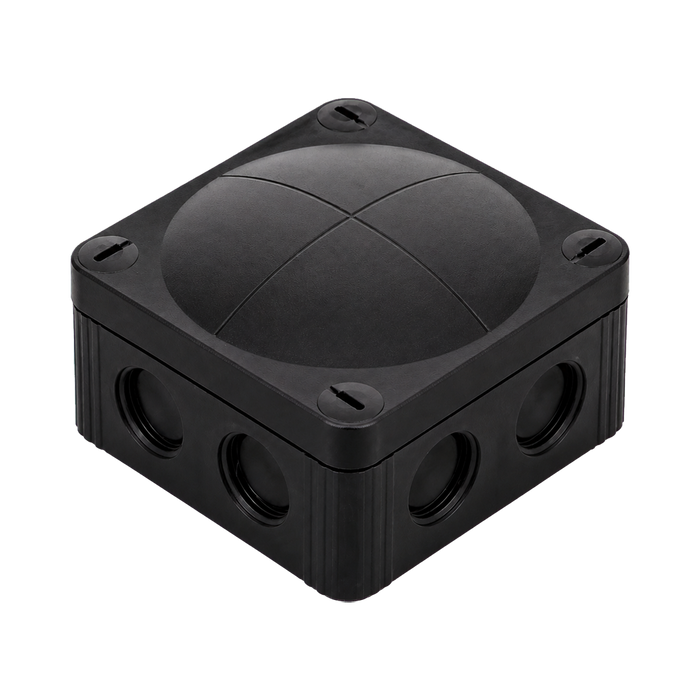 Wiska 308 Combi Empty Enclosure Black 85 x 85 x 51mm 10060581 - angled view