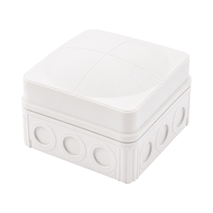 Wiska 108 Combi Empty Enclosure White 76 x 76 x 51mm 10060622 - angled view
