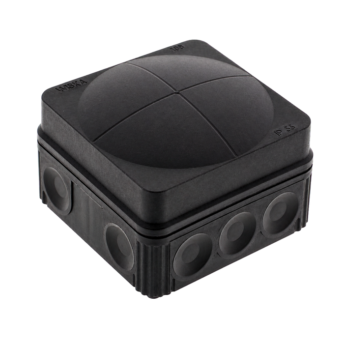 Wiska 108 Combi Empty Enclosure Black 76 x 76 x 51mm 10061999