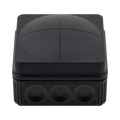 Wiska 108 Combi Empty Enclosure Black 76 x 76 x 51mm 10061999 - front view