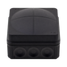 Wiska 108 Combi Empty Enclosure Black 76 x 76 x 51mm 10061999 - front view