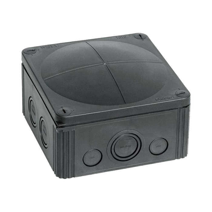 Wiska 1010 Combi Empty Enclosure Black 140 x 140 x 85mm 10062214 - front view