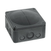 Wiska 1010 Combi Empty Enclosure Black 140 x 140 x 85mm 10062214 - front view