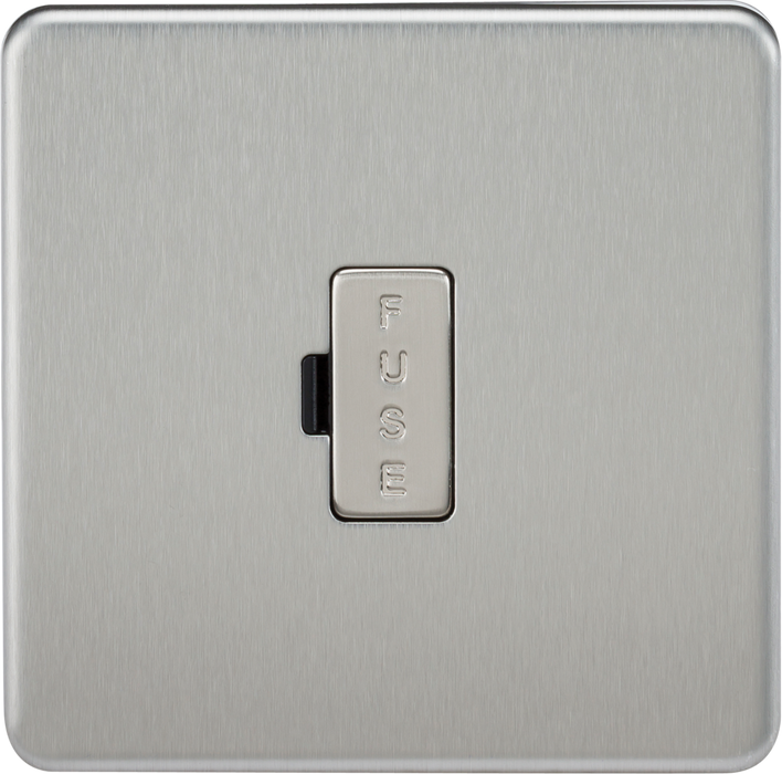 Knightsbridge 13A Fused Spur, Brushed Chrome SF6000BC