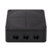 Wiska 1210 Combi Empty Enclosure Black 160 x 140 x 81mm 10101460 - front view