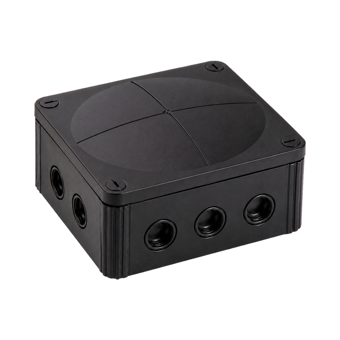 Wiska 1210 Combi Empty Enclosure Black 160 x 140 x 81mm 10101460 - angled view
