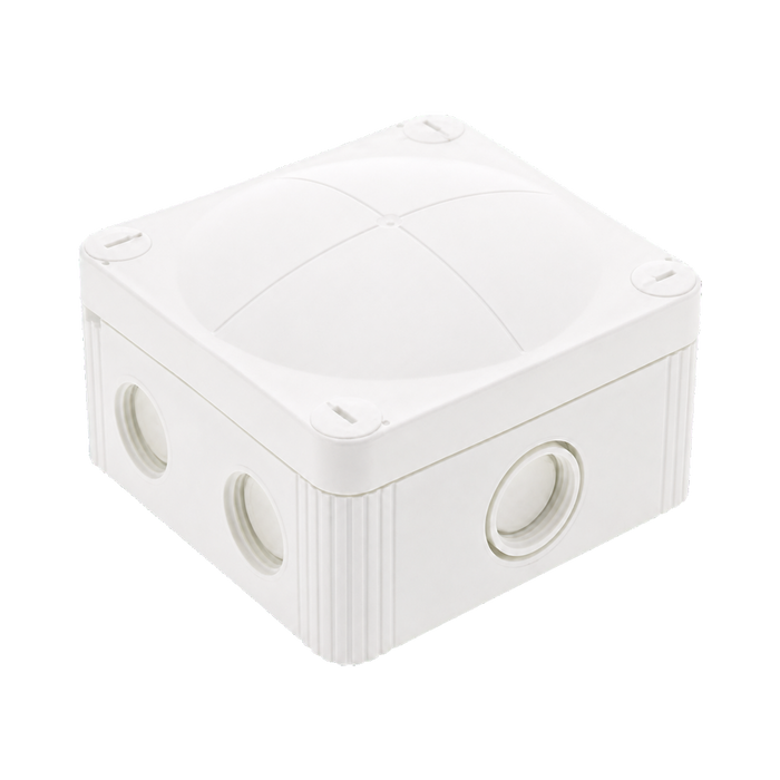 Wiska 407 Combi Empty Enclosure White 95 x 95 x 60mm 10105598 - angled view
