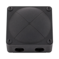 Wiska 407 Combi Empty Enclosure Black 95 x 95 x 60mm 10105601 - front view