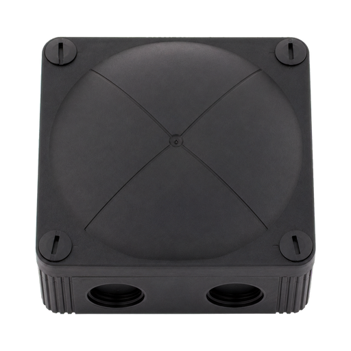 Wiska 407 Combi Empty Enclosure Black 95 x 95 x 60mm 10105601 - front view