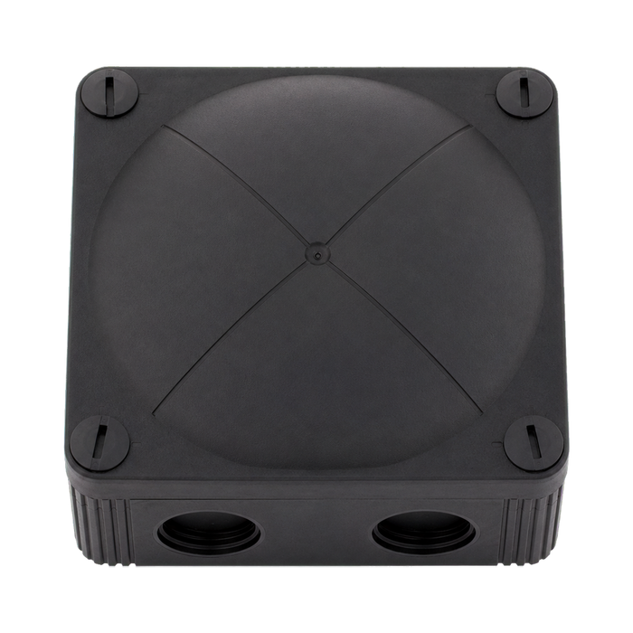 Wiska 407 Combi Empty Enclosure Black 95 x 95 x 60mm 10105601 - front view