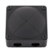 Wiska 407 Combi Empty Enclosure Black 95 x 95 x 60mm 10105601 - front view