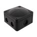Wiska 407 Combi Empty Enclosure Black 95 x 95 x 60mm 10105601 - angled view