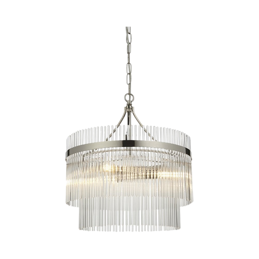 Endon Marietta 3 Light Pendant Bright Nickel Plate And Clear Glass 104113