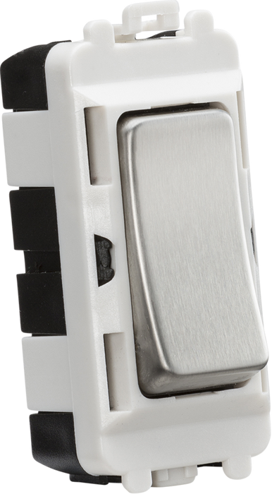 Knightsbridge 20AX 2-Way SP Switch, Brushed Chrome GDM001BC