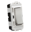 Knightsbridge 20AX 2-Way SP Switch, Brushed Chrome GDM001BC