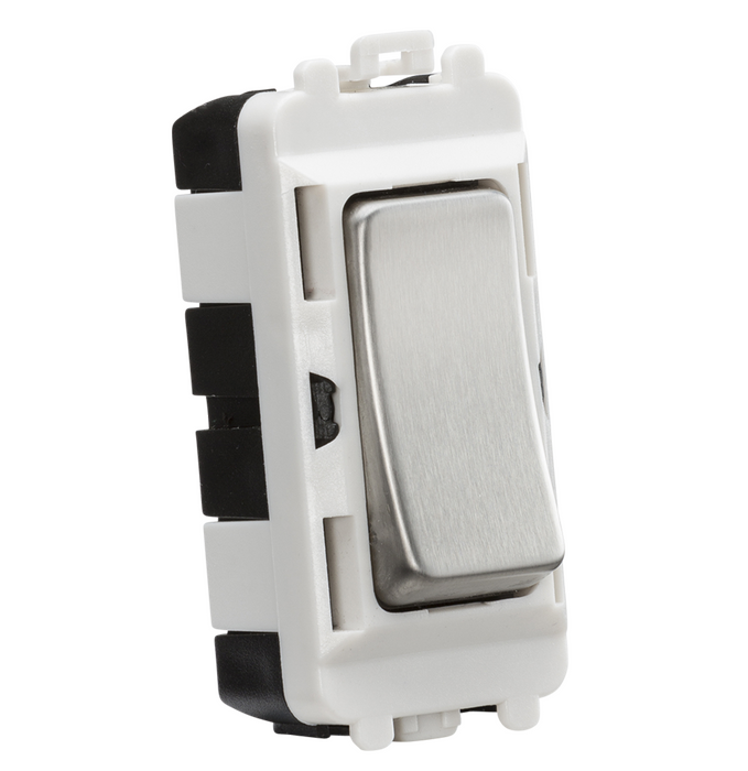 Knightsbridge 20AX 2-Way SP Switch, Brushed Chrome GDM001BC