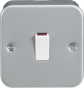 Knightsbridge 1G DP Switch Metal Clad, Grey M8341
