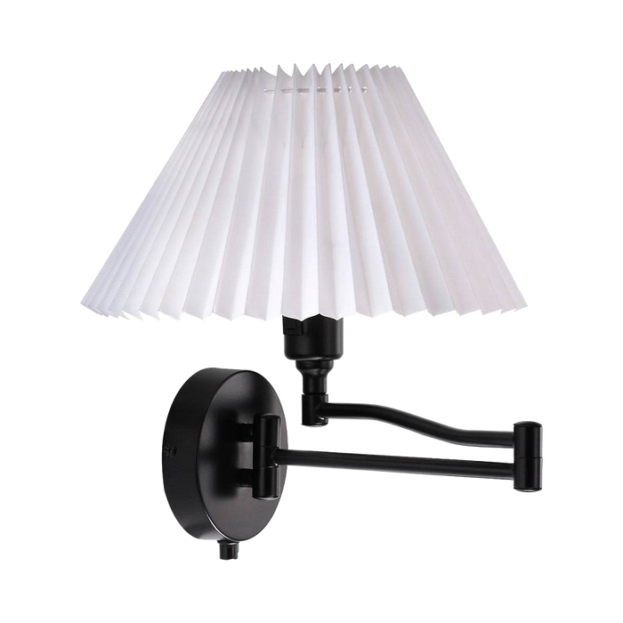 Nordlux Break Wall Light, Black White Shade 19861003