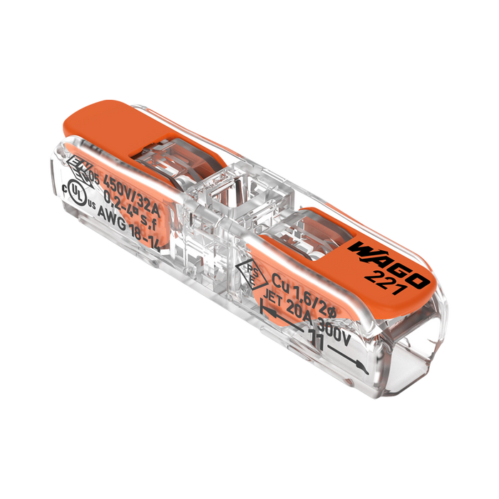WAGO 221-2411 connector – angled view