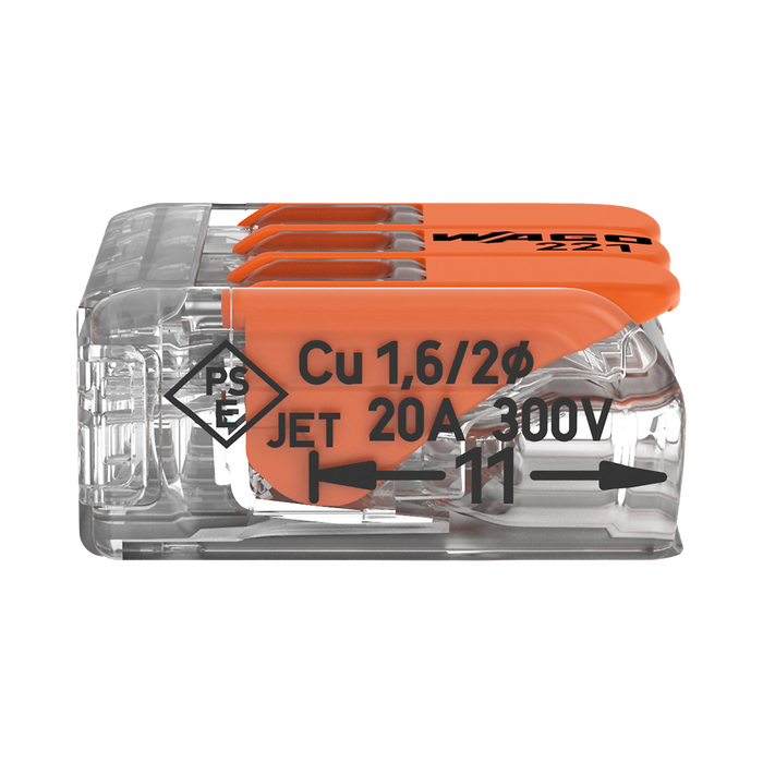WAGO 221-413 connector – side view